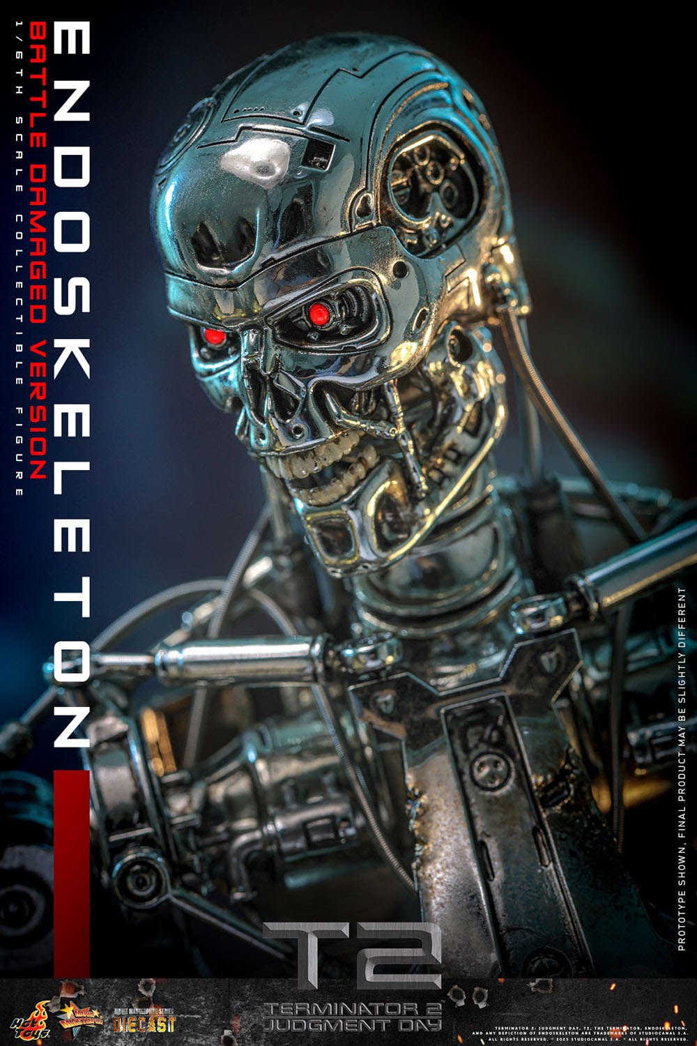 HOT TOYS - TERMINATOR - Figura Movie Masterpiece Die-cast 1/6 Endoesqueleto 31 cm