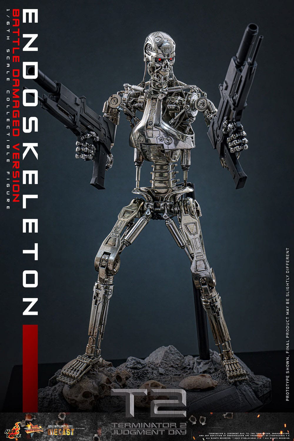 HOT TOYS - TERMINATOR - Figura Movie Masterpiece Die-cast 1/6 Endoesqueleto 31 cm