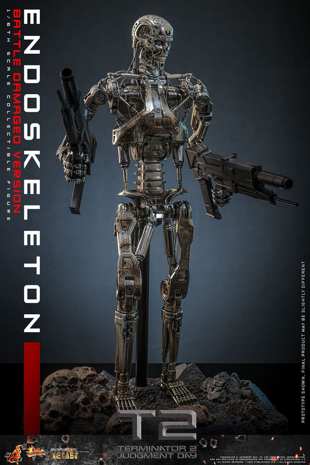 HOT TOYS - TERMINATOR - Figura Movie Masterpiece Die-cast 1/6 Endoesqueleto 31 cm