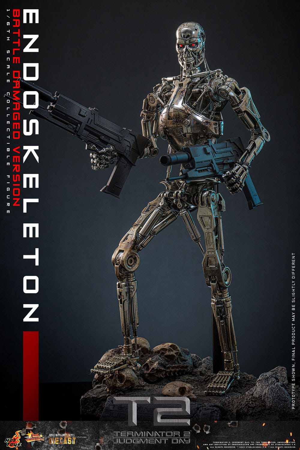 HOT TOYS - TERMINATOR - Figura Movie Masterpiece Die-cast 1/6 Endoesqueleto 31 cm