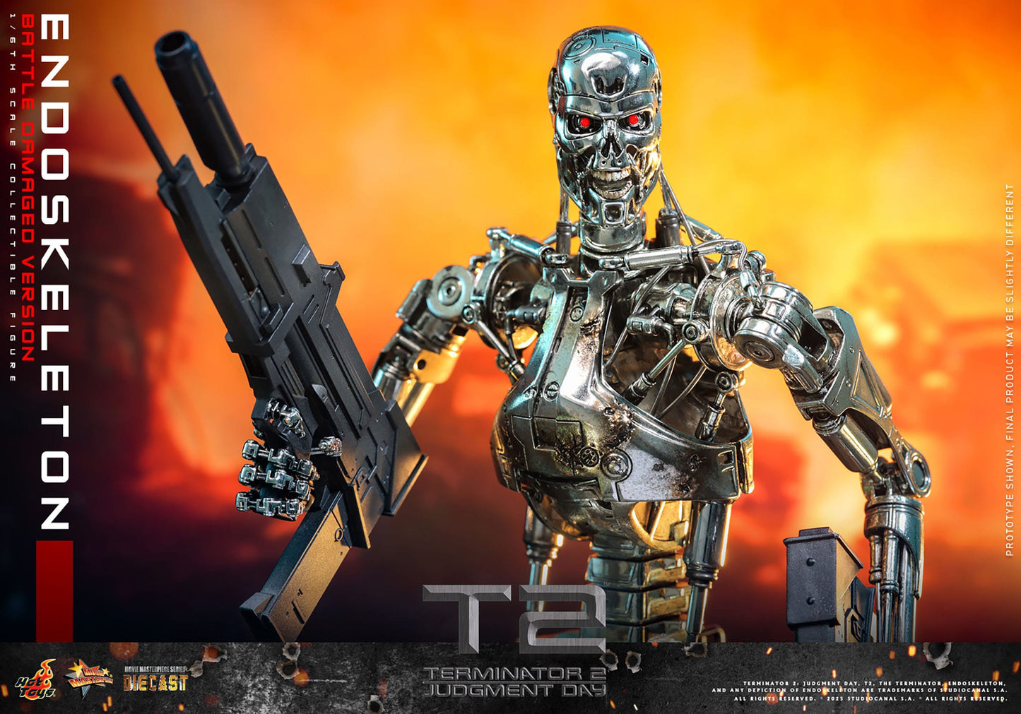 HOT TOYS - TERMINATOR - Figura Movie Masterpiece Die-cast 1/6 Endoesqueleto 31 cm