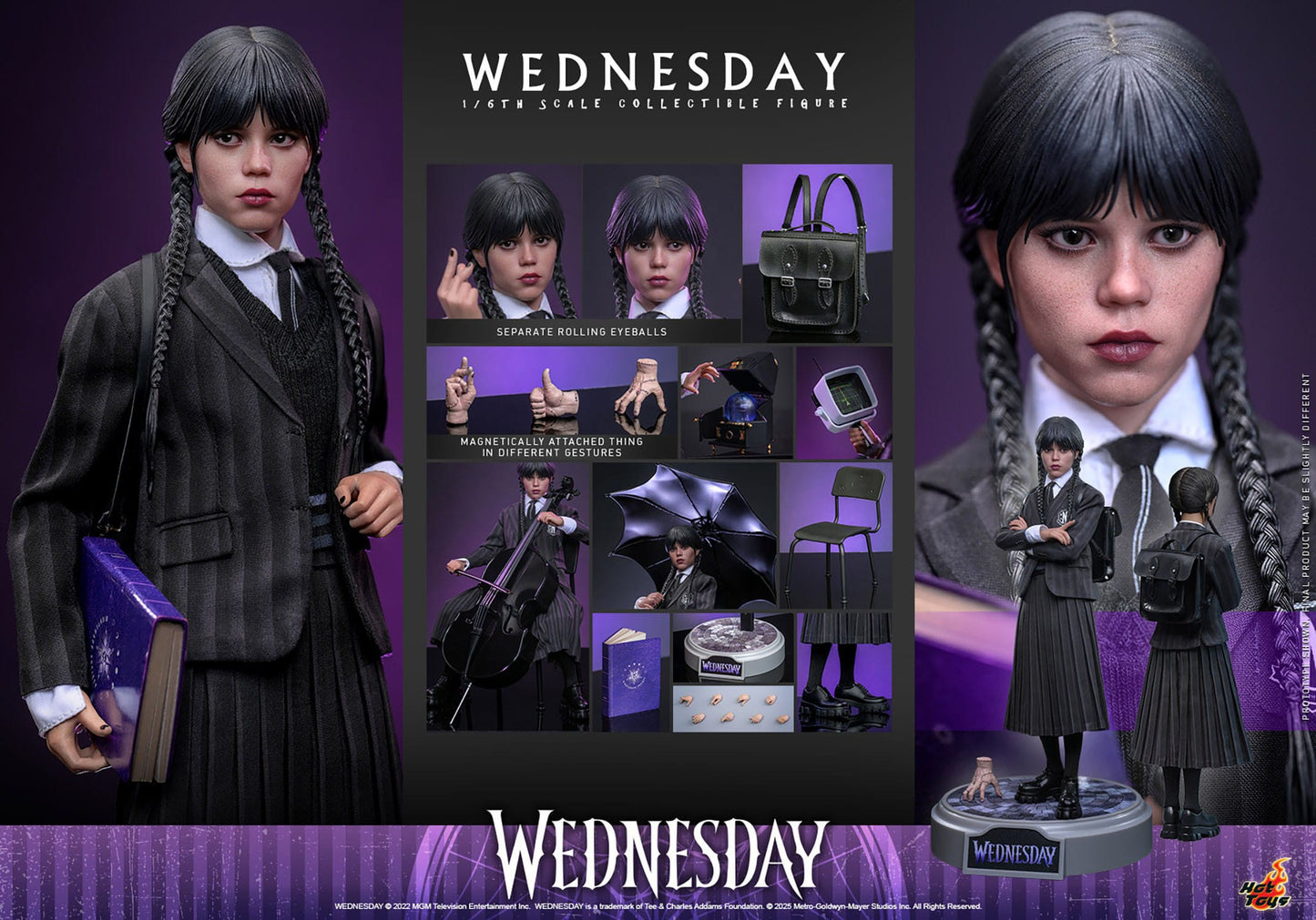 HOT TOYS - WEDNESDAY - Figura 1/6 Wednesday 27 cm