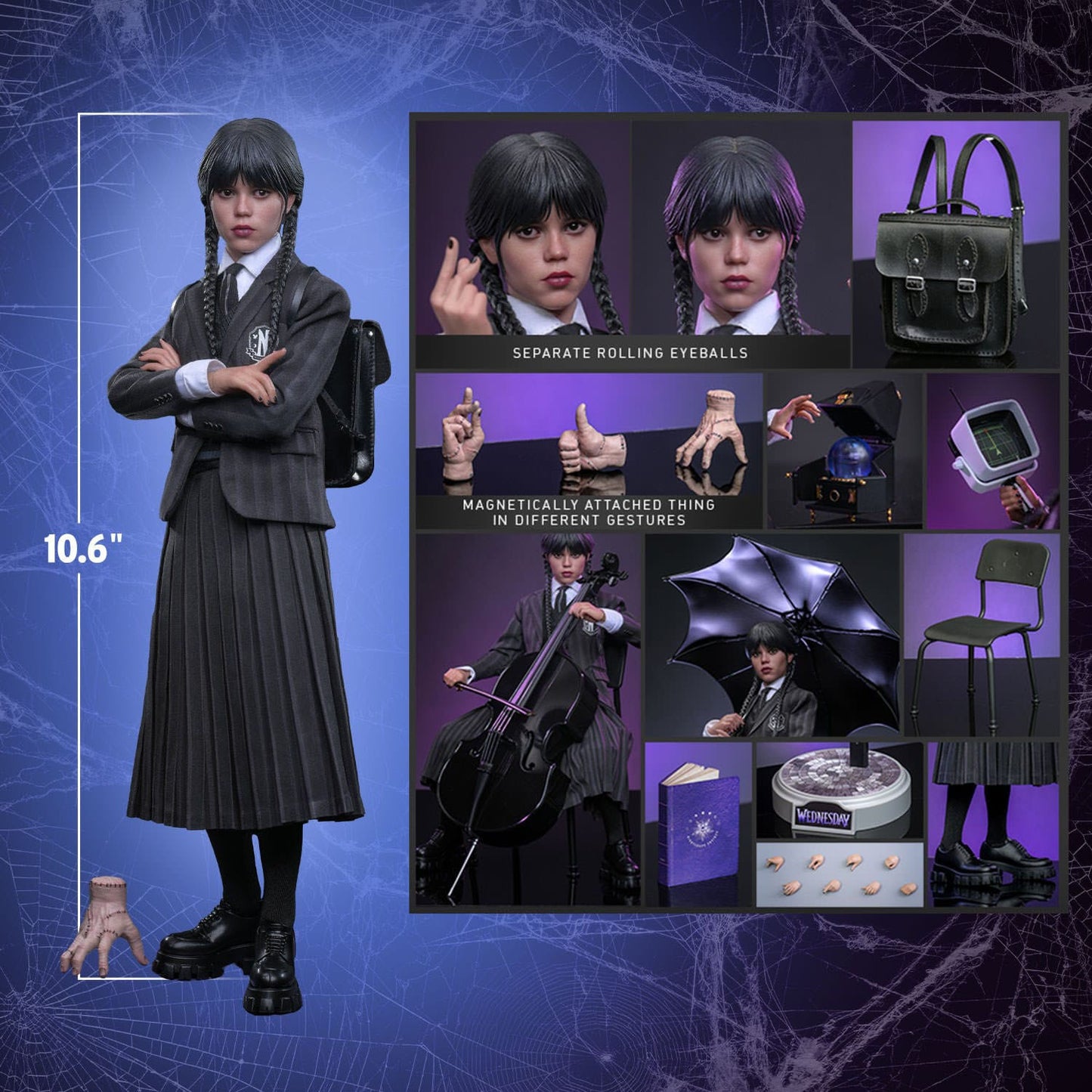 HOT TOYS - WEDNESDAY - Figura 1/6 Wednesday 27 cm