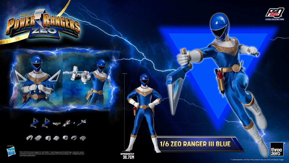 Power Rangers Zeo Figura FigZero 1/6 Ranger III Blue 30 cm