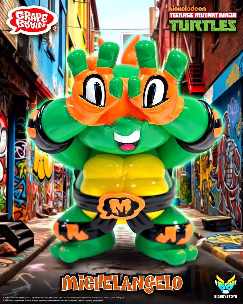 Las Tortugas Ninja x Grape Brain Figura de vinilo Michelangelo 24 cm
