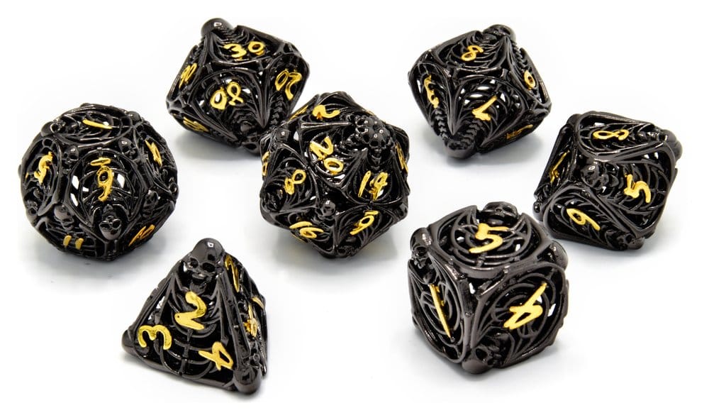 CritStones Hollow Metal Pack de Dados Soulreaper Gold (7)
