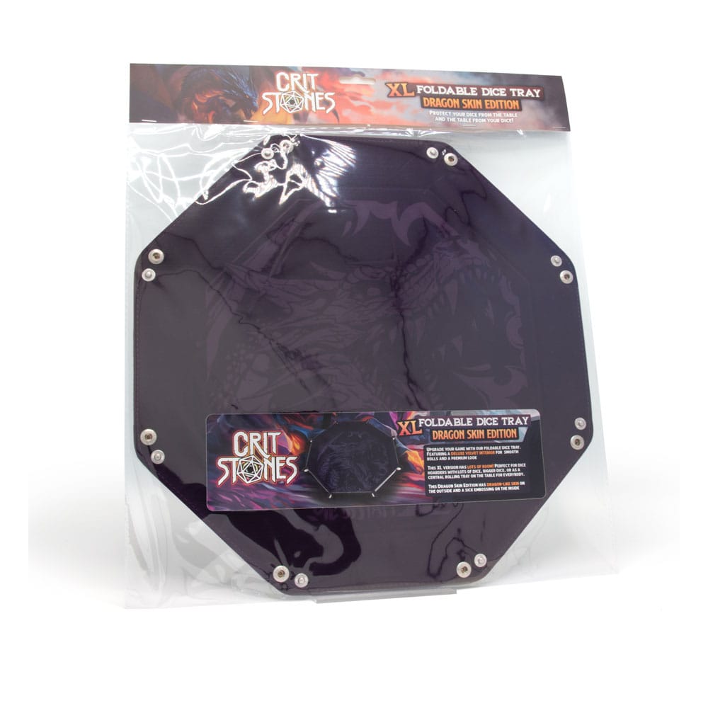 CritStones Bandeja plegable para dados Dragon Skin XL Edition Black