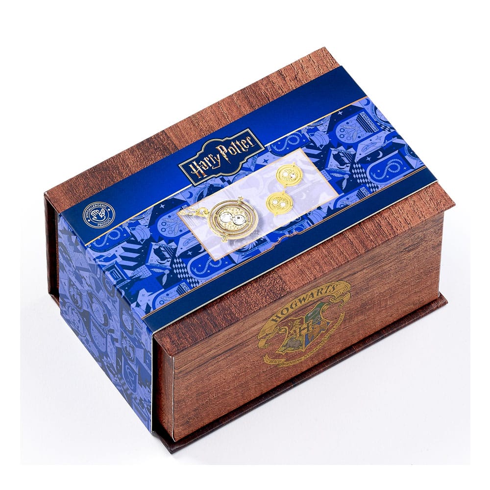 Harry Potter: Hermoine Potions Time Turner Collar y Pendientes Set de regalo (Dorado)