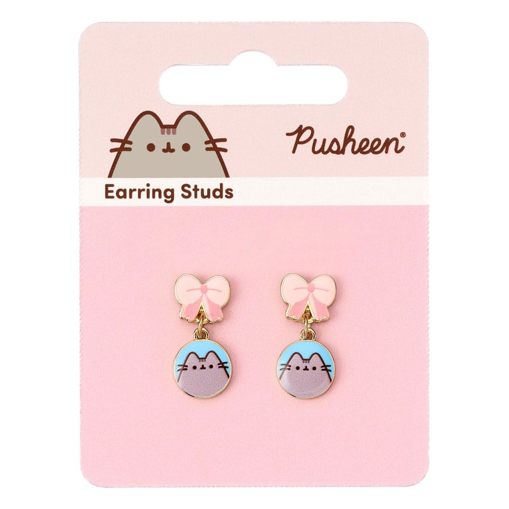Pusheen Pendientes Drop Pink Bows