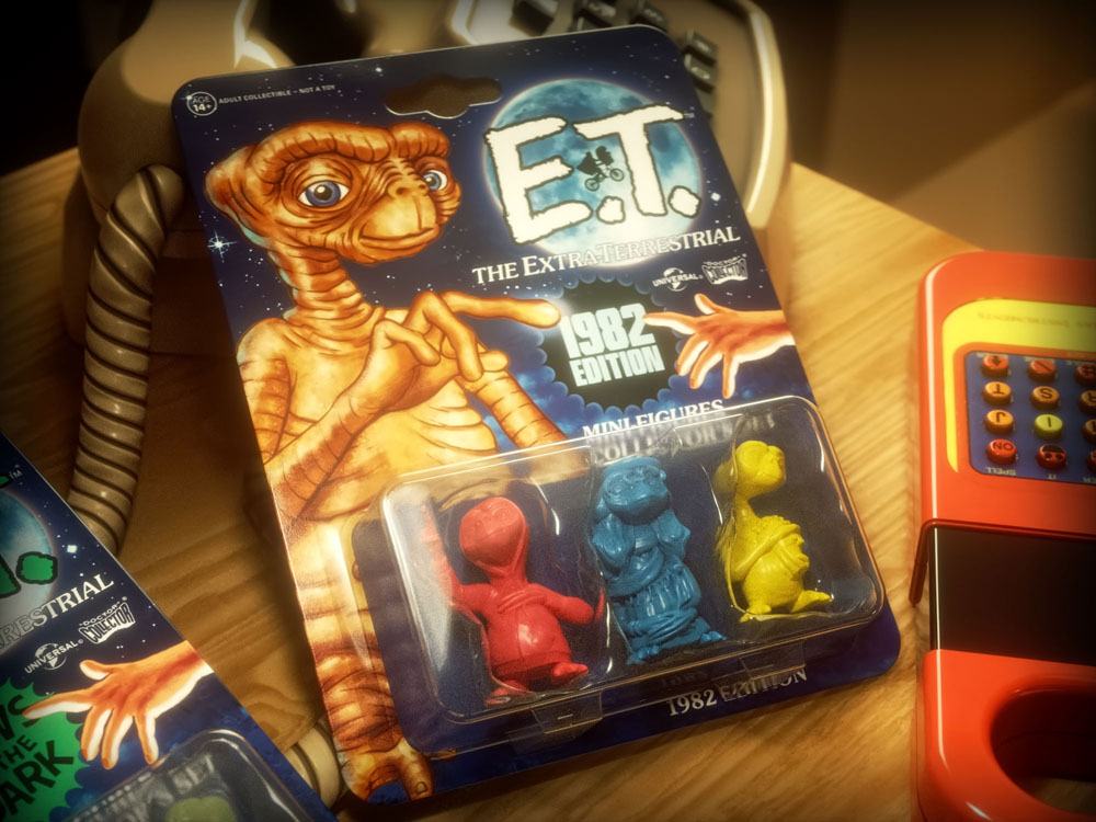 E.T. El Extraterrestre Pack de 3 Minifiguras Collector's Set 1982 Edition 5 cm