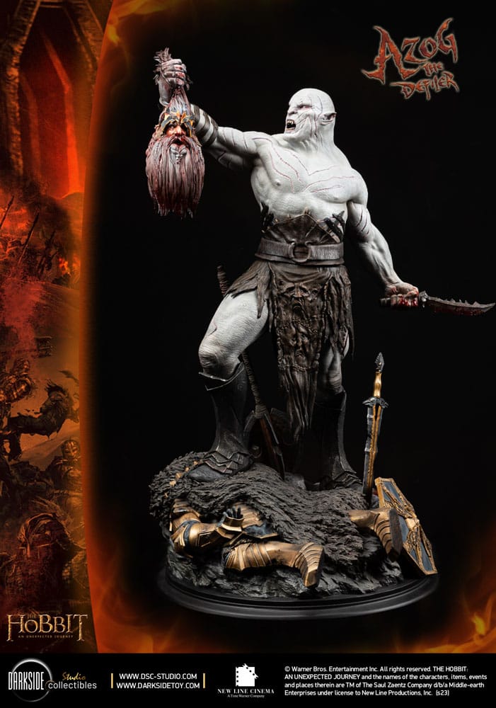 El Hobbit Un Viaje Estatua 1/4 QS Series Azog The Defiler John Howe Signature Edition Edition 68 cm - Z POP Toys