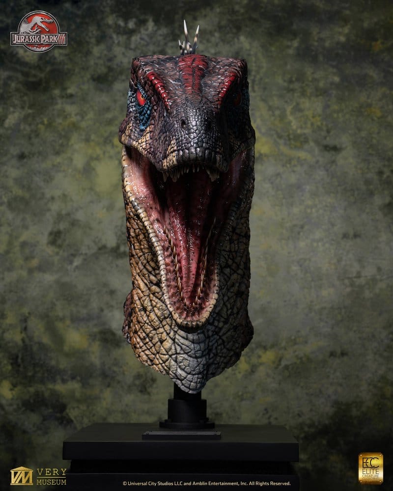 Parque Jurásico III Life Size Busto Male Alpha Velociraptor "Blood Knight" 83 cm