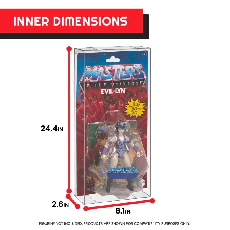 Caja de PET pack de 10 Protector para figuras Masters of the Universe Origins Power Posing (Carded) Box