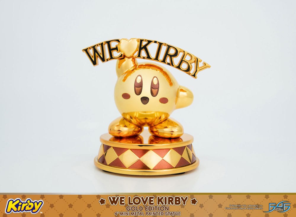 Kirby Estatua DieCast We Love Kirby Gold Edition 10 cm