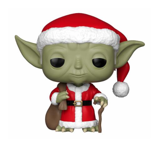 Star Wars POP! Vinyl Cabezón Holiday Santa Yoda 9 cm