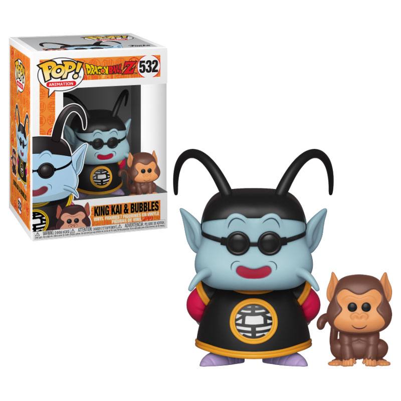 Dragon Ball Z Figura POP! Animation Vinyl King Kai & Bubbles 9 cm