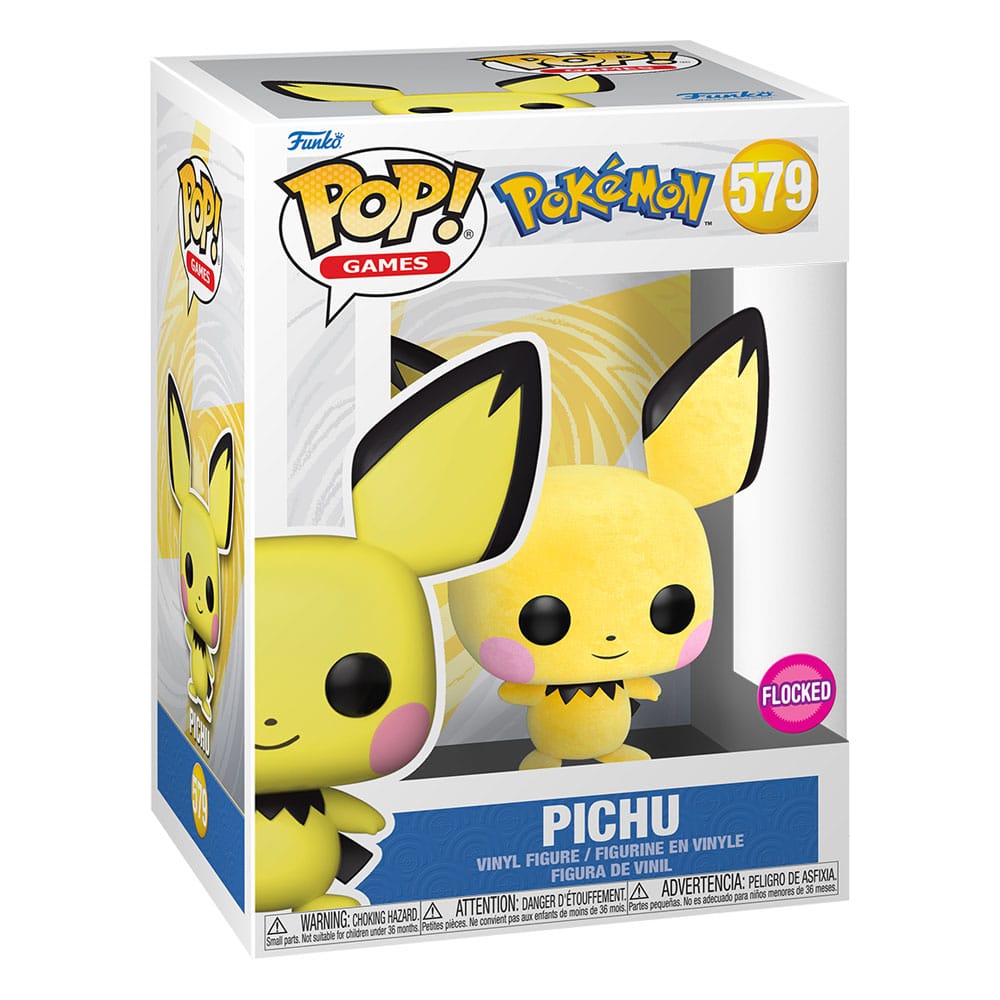Pokémon POP! Games Vinyl Figura Flocked Pichu *Exclusive Version* 9 cm