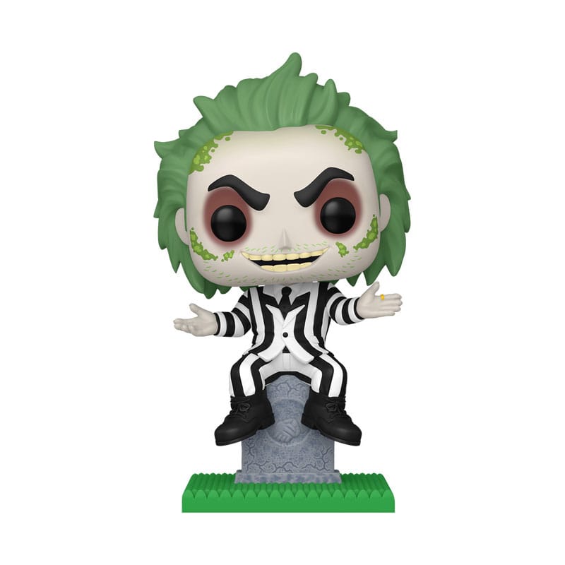 Beetlejuice POP! Plus Vinyl Figura Beetlejuice on Tombstone (Glow) Exclusive 9 cm
