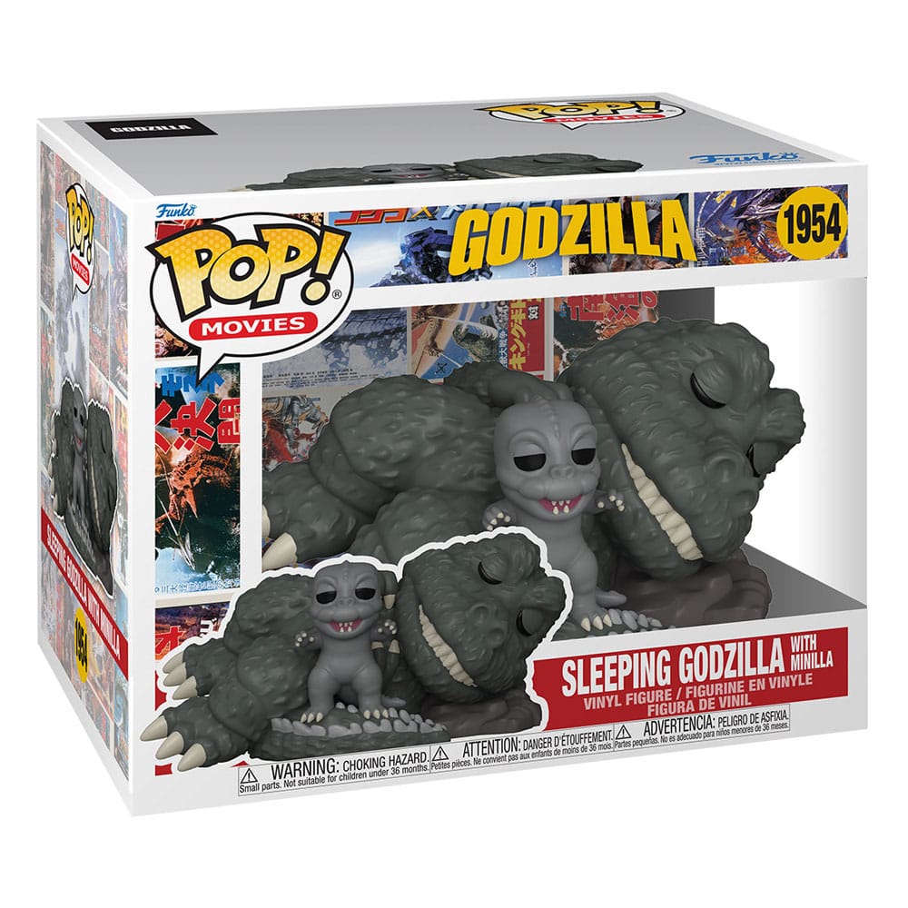 Godzilla Super Sized POP! Movies Vinyl Figura Sleeping Godzilla with Minilla 15 cm