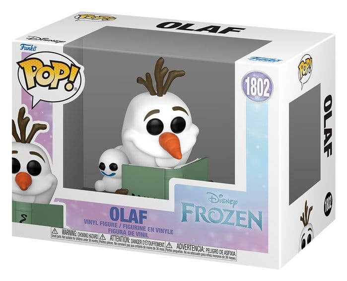 Frozen: El reino del hielo POP! Disney Vinyl Figura Readers- Olaf w/Book 9 cm