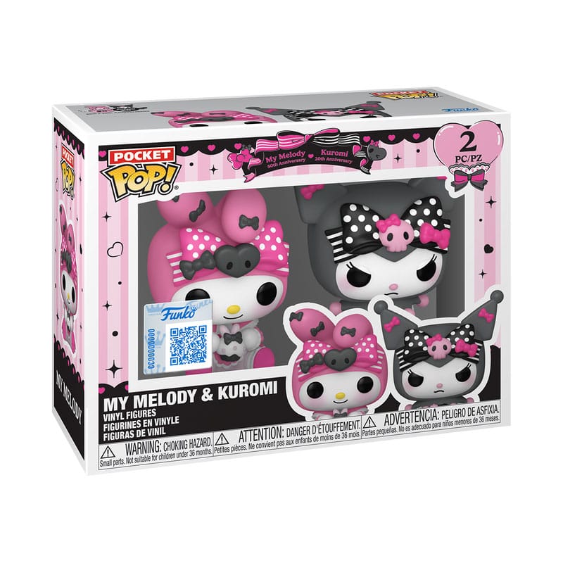 Hello Kitty Pack de 2 Llaveros POP! Vinyl My Melody & Kuromi 4 cm - Z POP Toys