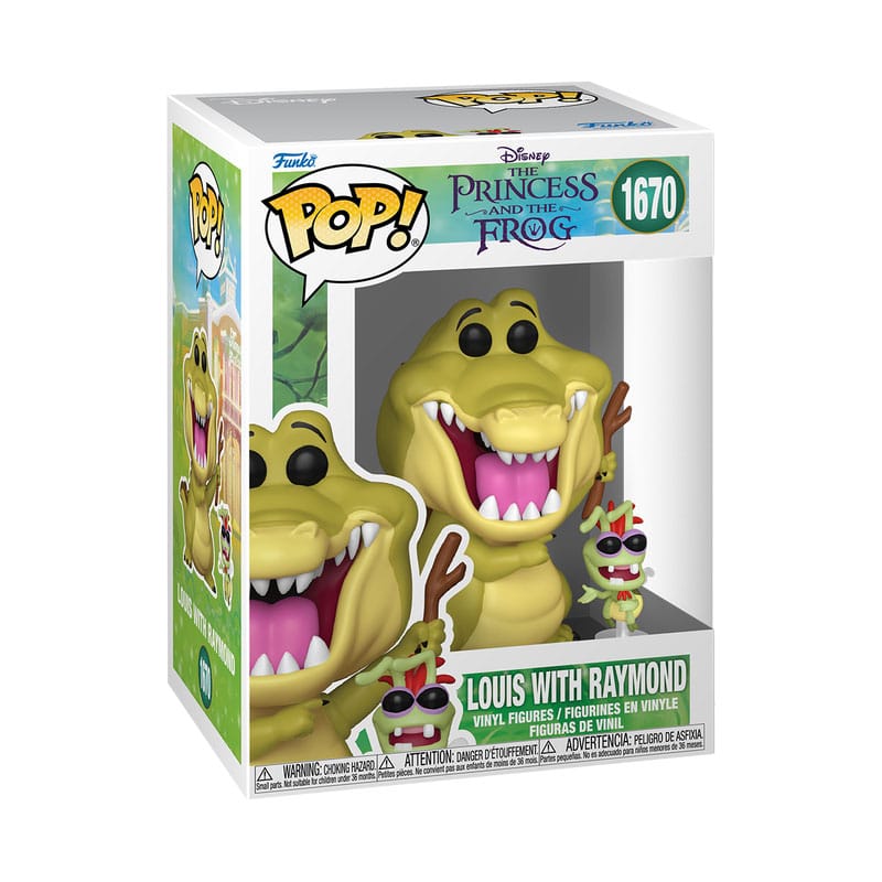 Tiana y el sapo Figura POP! Disney Vinyl Louis w/Raymond 9 cm