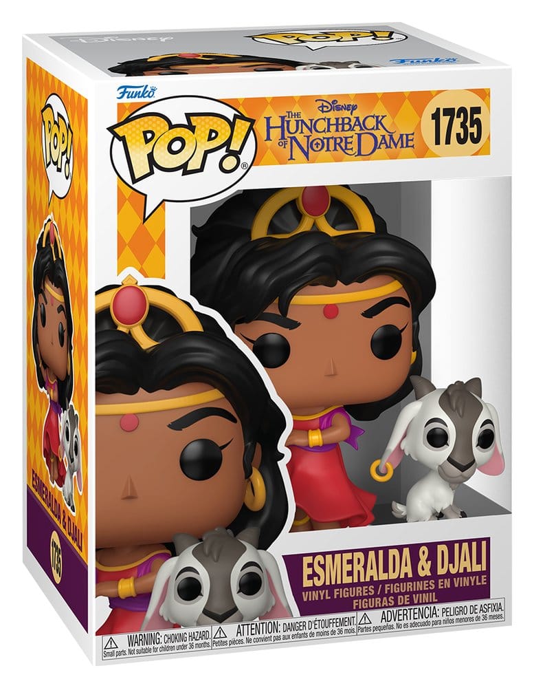 El jorobado de Notre Dame Figura POP! Vinyl Esmeralda & Djali 9 cm