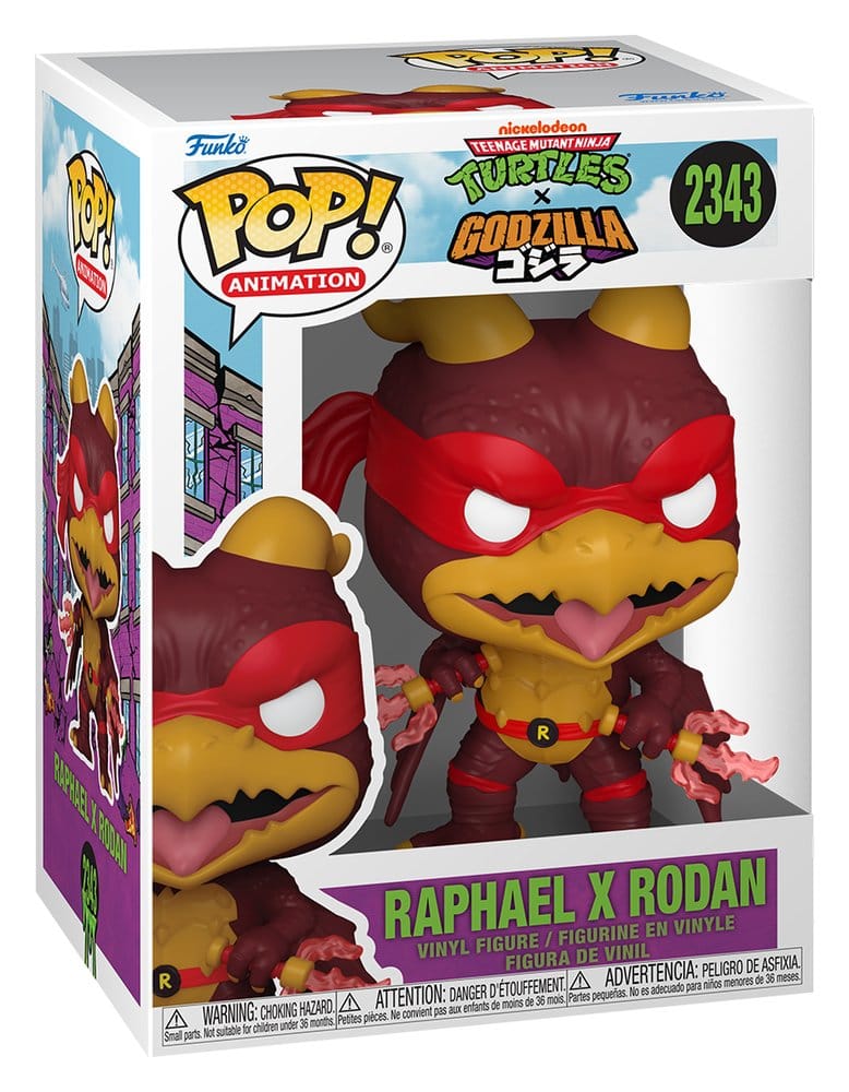 Godzilla x Turtles Figura POP! Animation Vinyl Raphael X Rodan 9 cm