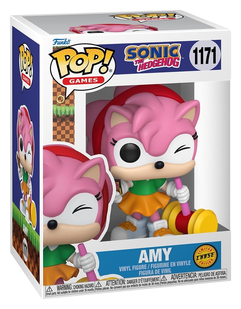 Sonic - The Hedgehog POP! Games Vinyl Figuren Amy Rose with Piko Hammer with Chase 9 cm Surtido (6)