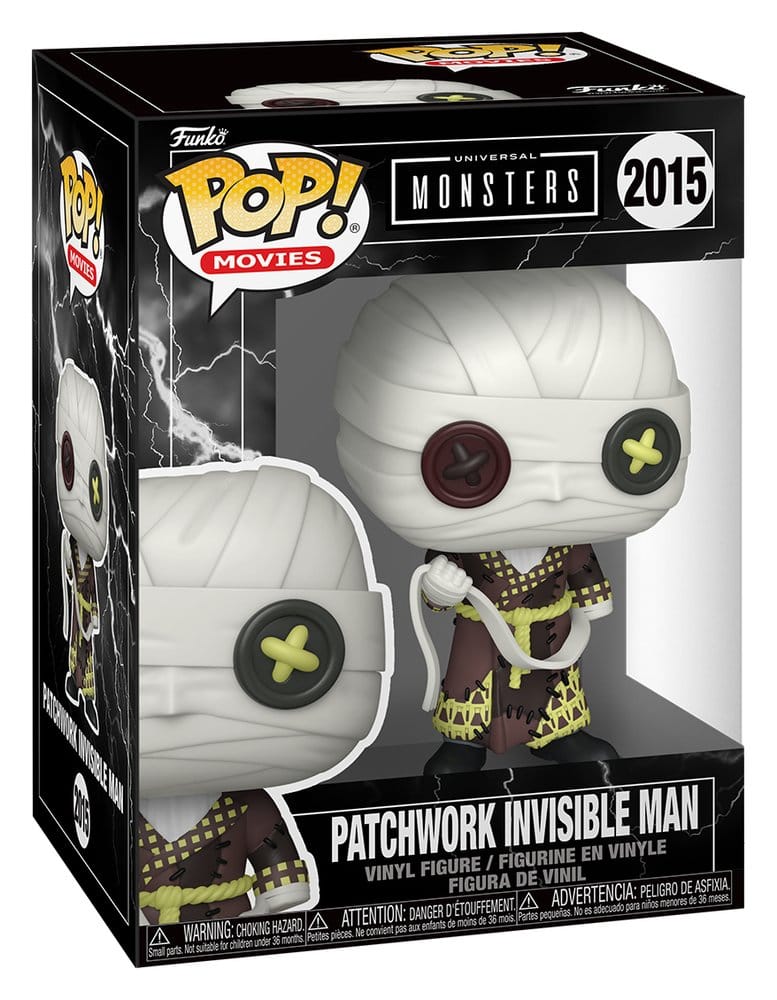 Universal Monsters Patchwork Figura POP! Movies Vinyl Invisible Man 9 cm