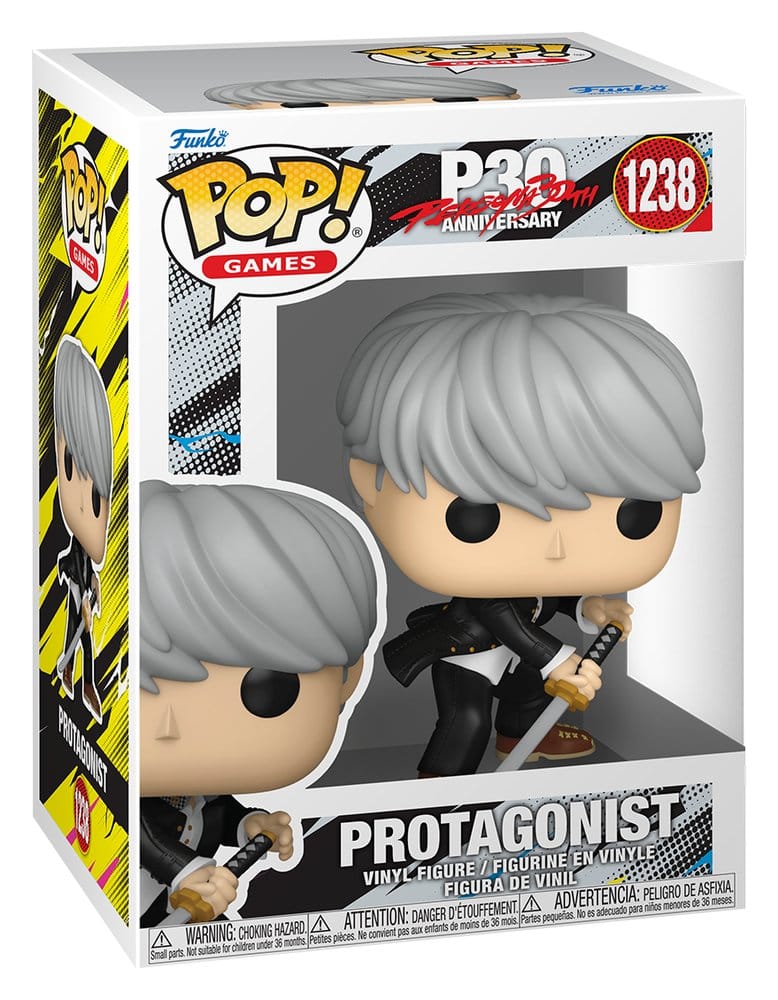 Persona 4 Figura POP! Games Vinyl Protagonist (Yu) 9 cm