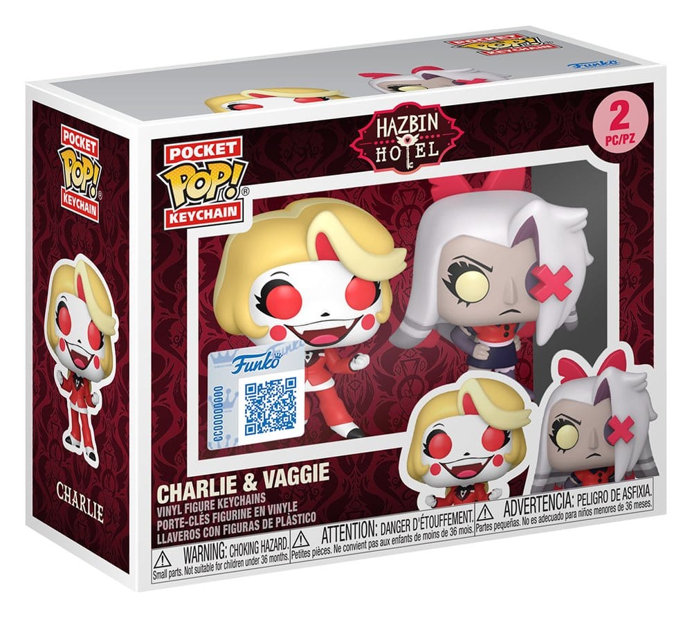 Hazbin Hotel Pack de 2 Llaveros POP! Vinyl Charlie & Vaggie 4 cm