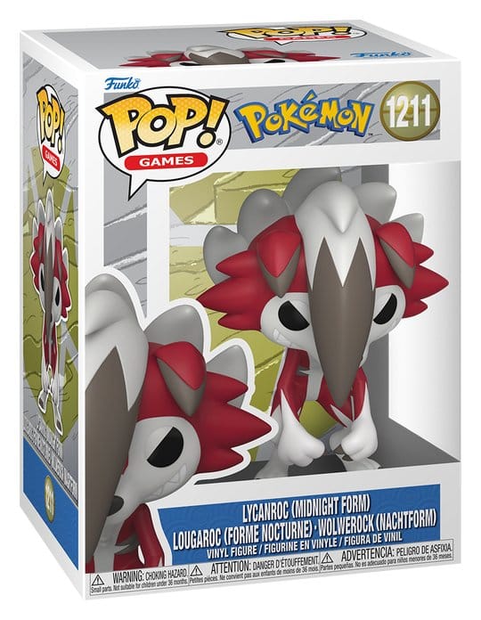 Pokémon POP! Games Vinyl Figura Lycanroc(Midnight) 9 cm