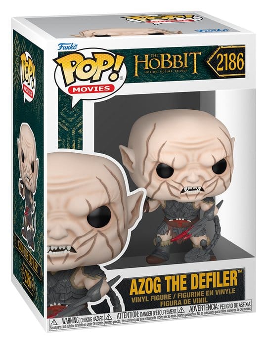 Trilogía de El hobbit POP! Movies Vinyl Figuren Azog w/Weapon 9 cm