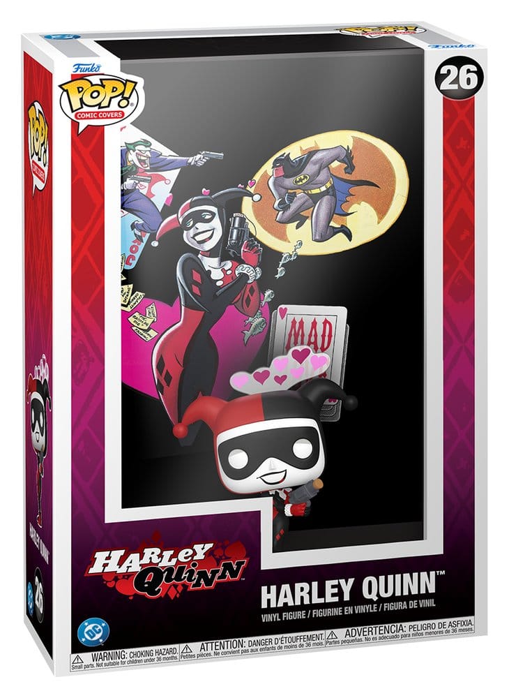 DC Comics POP! Comic Covers Vinyl Figura Harley Quinn 9 cm