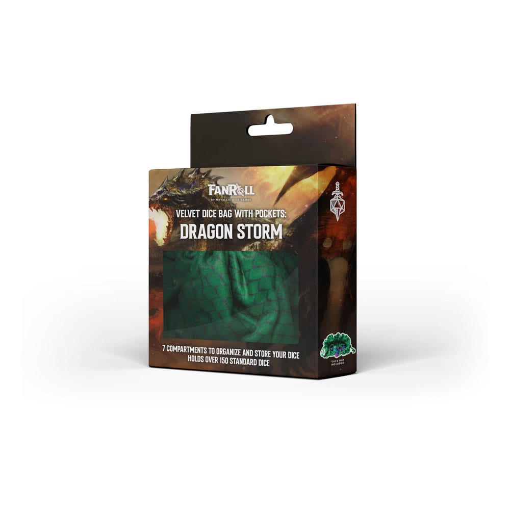 Dragon Storm Bolsa para Dados con compartimentos Green Dragon Scales