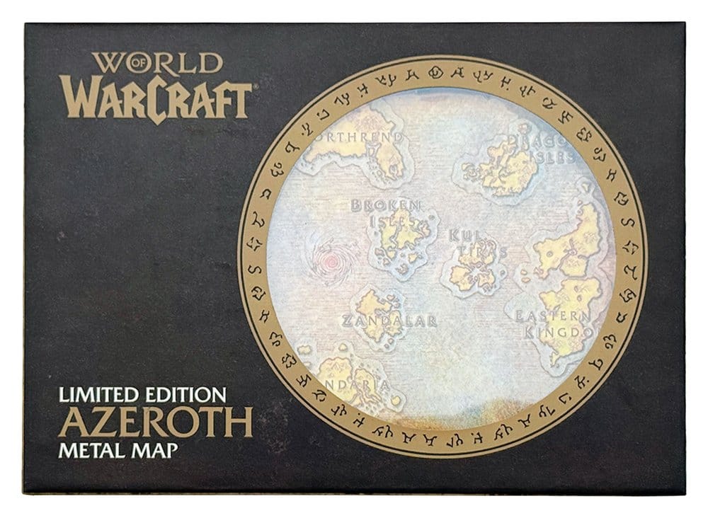 World of Warcraft Réplica Metal Map of Azeroth Limited Edition 12 x 18 cm