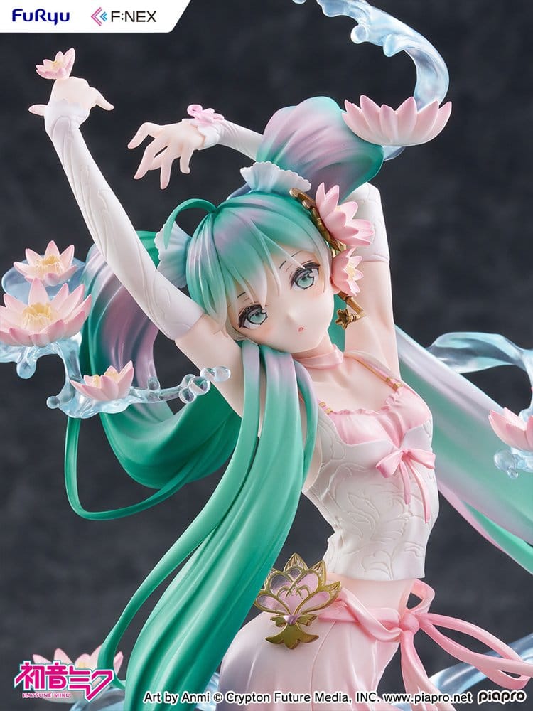 Hatsune Miku F:NEX estatua PVC 1/7 Water lily Ver. 27 cm