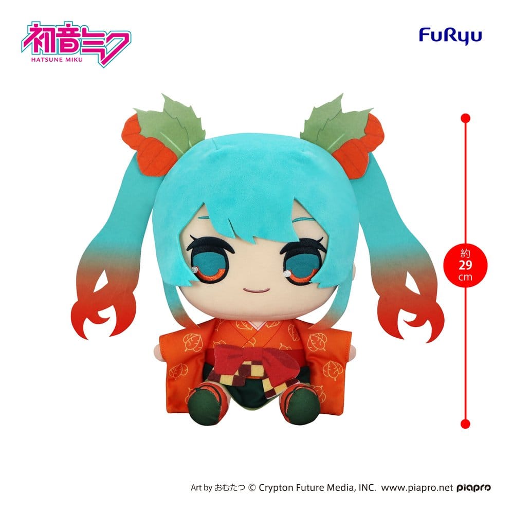 Hatsune Miku Peluche Kyurumaru Big Flower Fairy Winter Cherry Ver. 29 cm