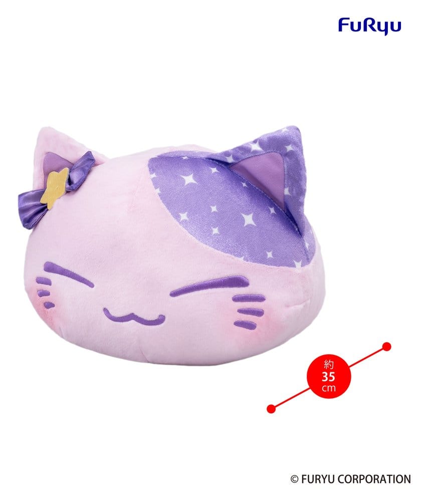 Nemuneko Cat Peluche Big Plush Purple 35 cm