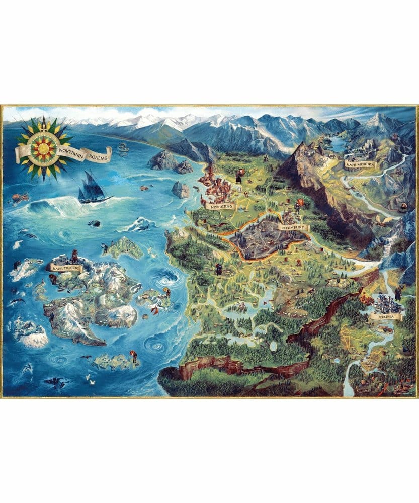 The Witcher Puzzle The Northern Realms Map (1000 piezas)