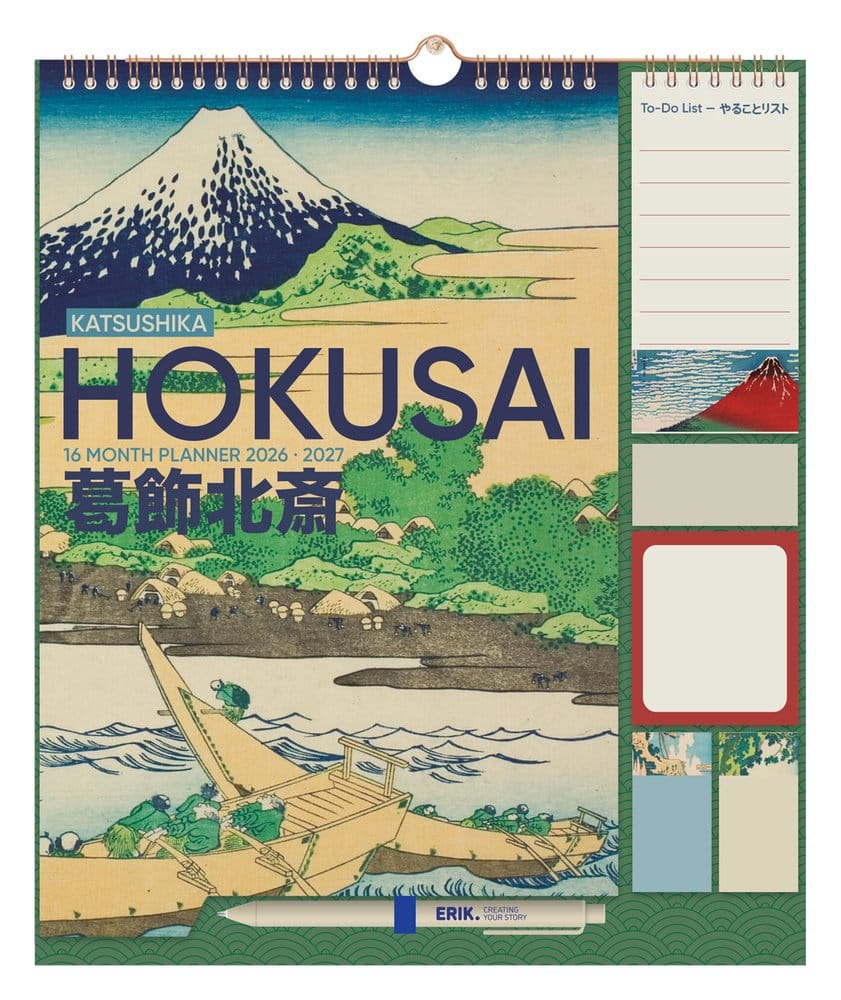 Hokusai Planificador de pared 2026/27 30 x 34 cm