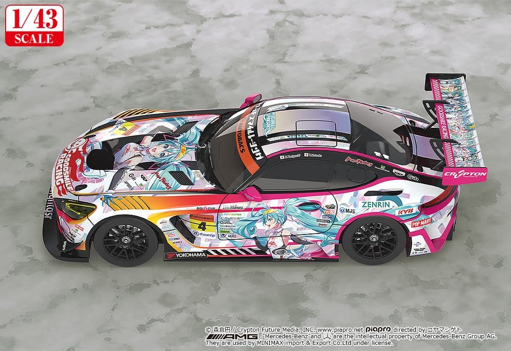 Hatsune Miku GT Project Vehículo 1/43 Good Smile Hatsune Miku AMG 2021 SUPER GT 100th Race Commemorative Ver. 11 cm
