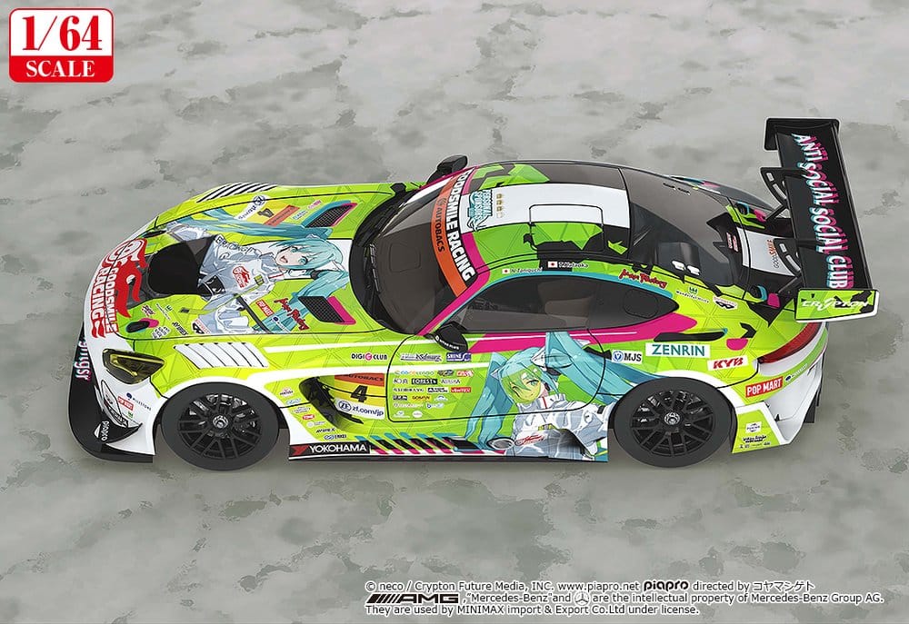 Hatsune Miku GT Project Vehículo 1/64 Hatsune Miku AMG 2022 Season Opening Ver. 7 cm