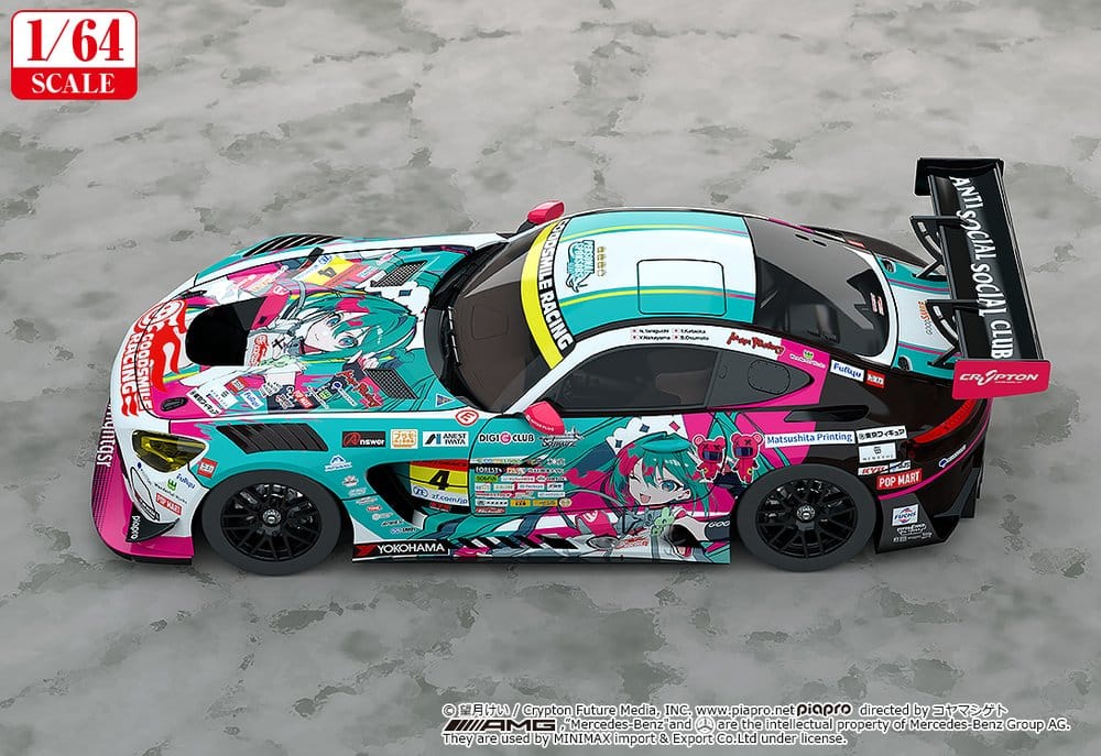 Hatsune Miku GT Project Vehículo 1/64 AMG 2025 Presentation Ver. 7 cm