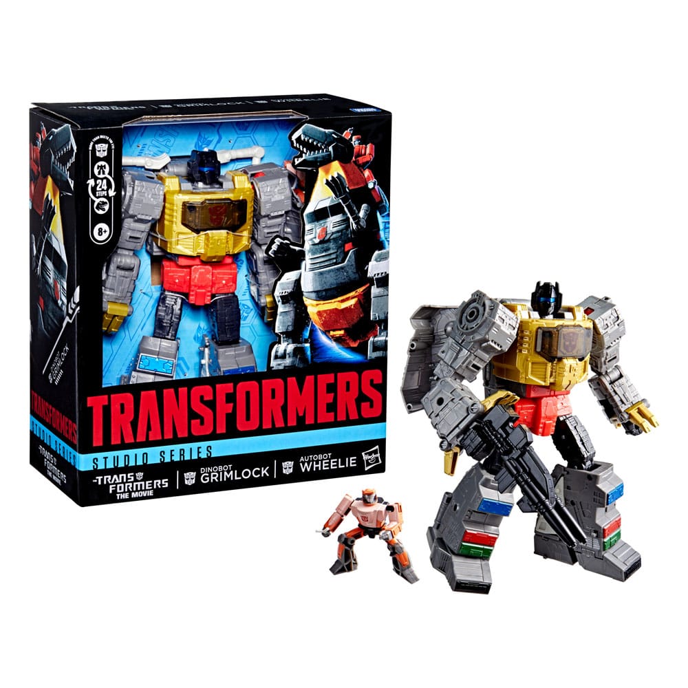 The Transformers: The Movie Studio Series Leader Class Figura Dinobot Grimlock & Autobot Wheelie 22 cm
