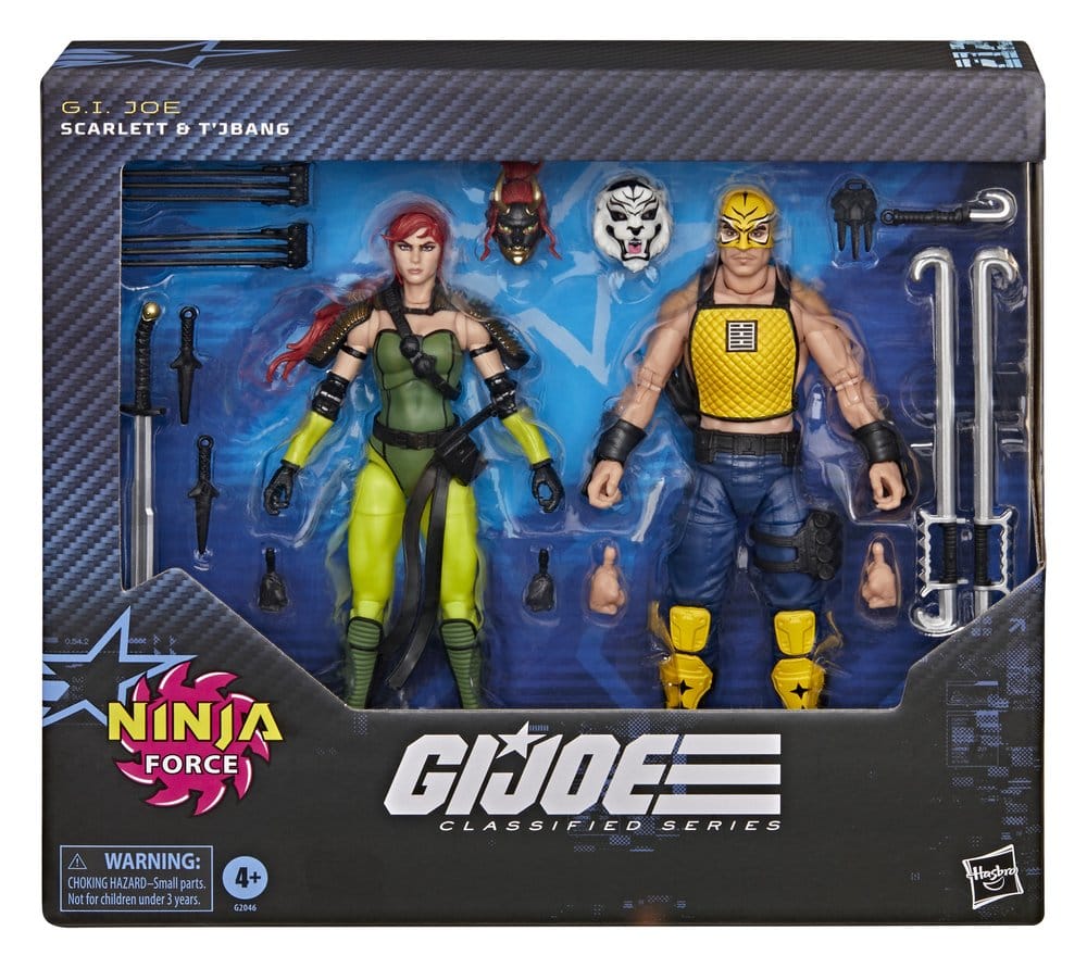 G.I. Joe Classified Series Pack de 2 Figuras #212 Ninja Force Scarlett & T'Jbang 15 cm