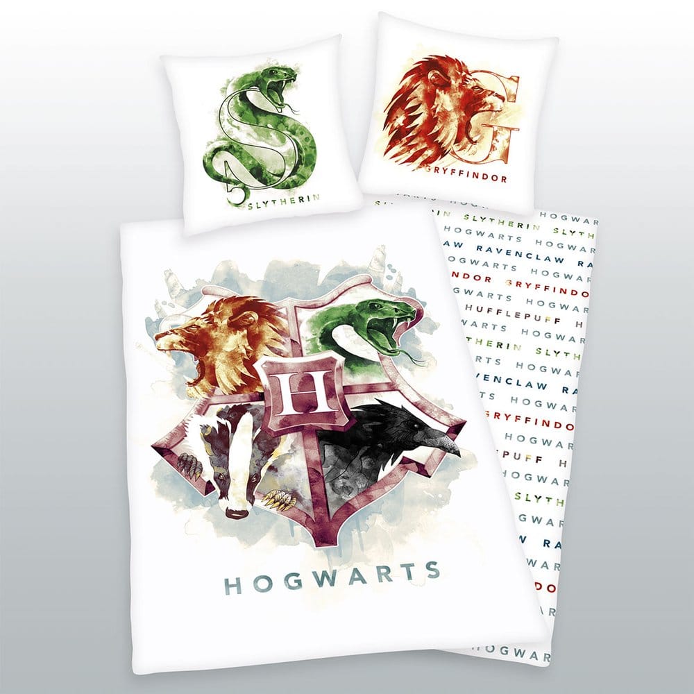 Harry Potter Ropa de Cama Hogwarts Gryffindor & Slytherin 135 x 200 cm