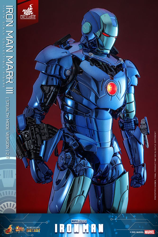 Iron Man Movie Masterpiece Diecast 1/6 Iron Man Mark III (Stealth Mode Ver.) 2.0 Hot Toys Exclusive 33 cm