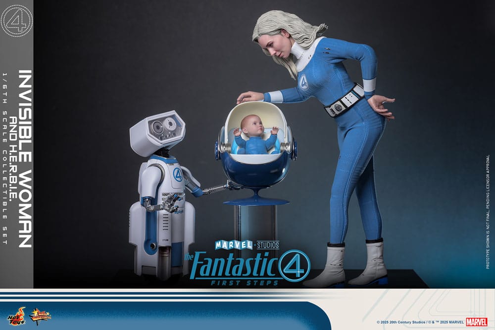 Los Cuatro Fantásticos: primeros pasos Pack de 2 Figuras Movie Masterpiece 1/6 Invisible Woman & H.E.R.B.I.E. 28 cm
